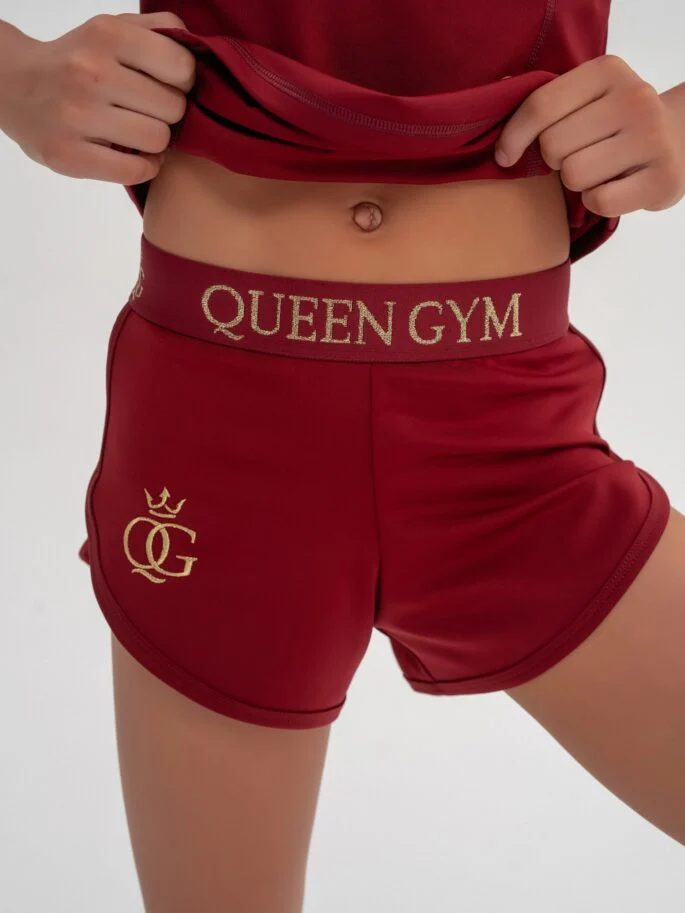 Двойные шорты Бордо — фото 1 — Queen Gym