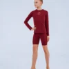Лонгслив Force Black Бордовый &mdash; фото 18 &mdash; Queen Gym